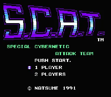 S.C.A.T. - Special Cybernetic Attack Team (USA) (Beta) screen shot title